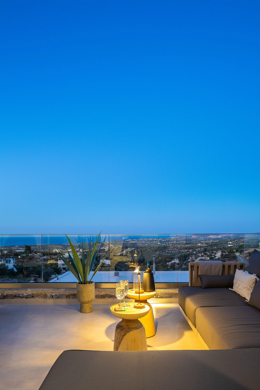 Villa ANDRIOTIS – Lounge-Terrasse mit Meerblick